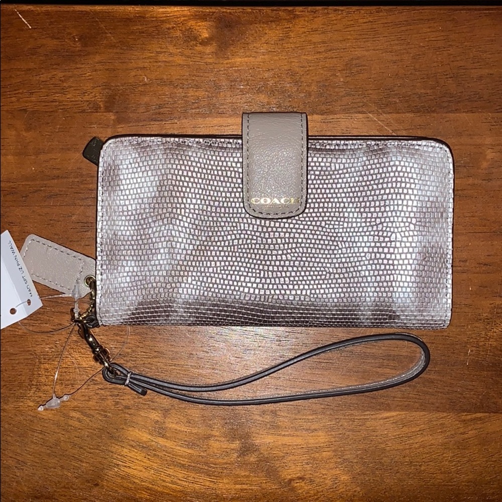 Snakeskin Coach wristlet